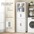 67" Tall Bathroom Storage Cabinet Modern Freestanding Bathroom Cabinet with