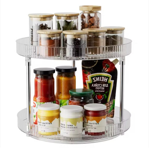 double layer turntable rotating spice main view