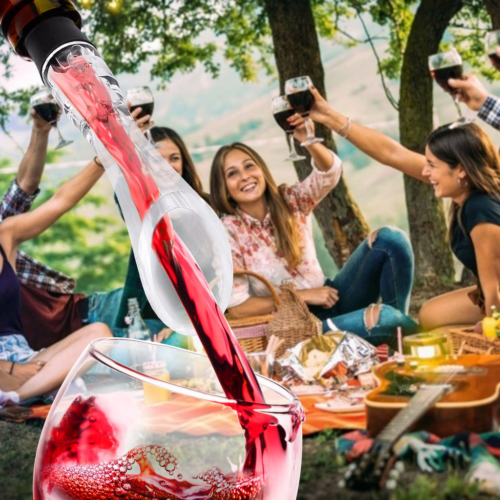 1pc wine aerator pourer spout in use lifestyle