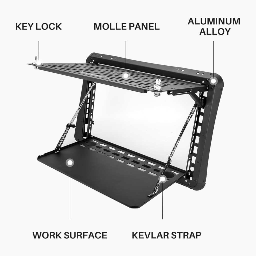 Side Window MOLLE Panel W Drop down Workbench For Wrangler JL 4 Drs L - Image 4