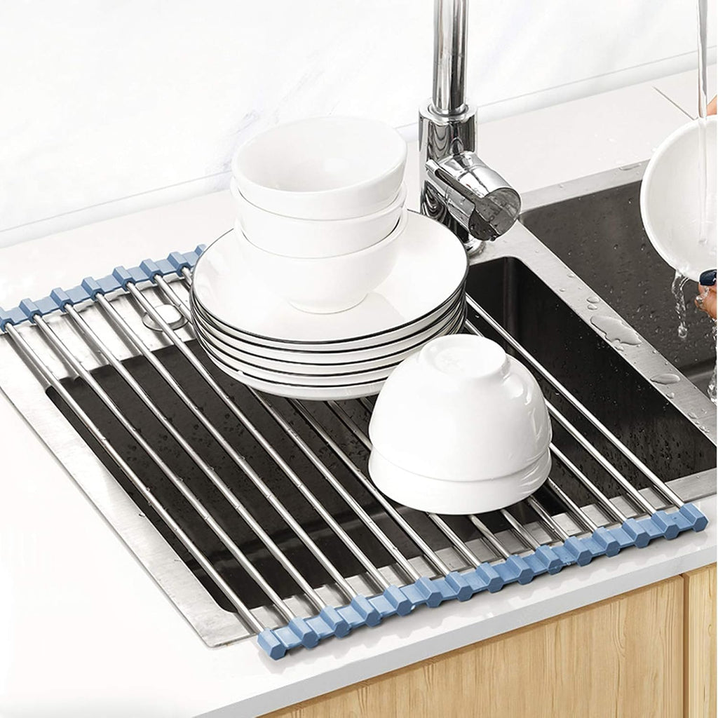 over the sink dish drying in use lifestyle