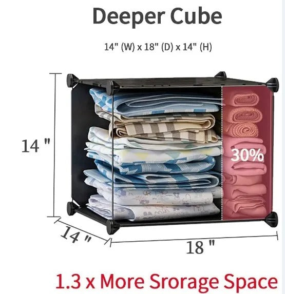 cube organizer stackable plastic storage packaging and components