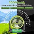 1Pc 5 In 1 20000mAh 10L Bucket Portable Misting Fan Indoor Outdoor Rechargeable