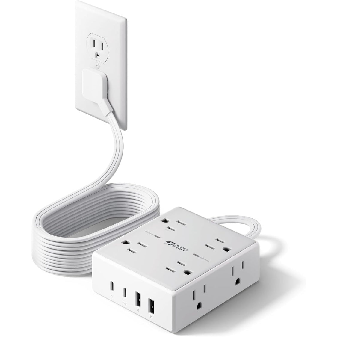 10ft extension cord with multiple main view