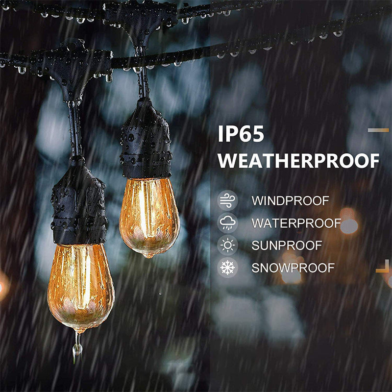 10M String Lights Outdoor 110V Hanging Patio Lights With 10 E27 Sockets Warm - Image 3