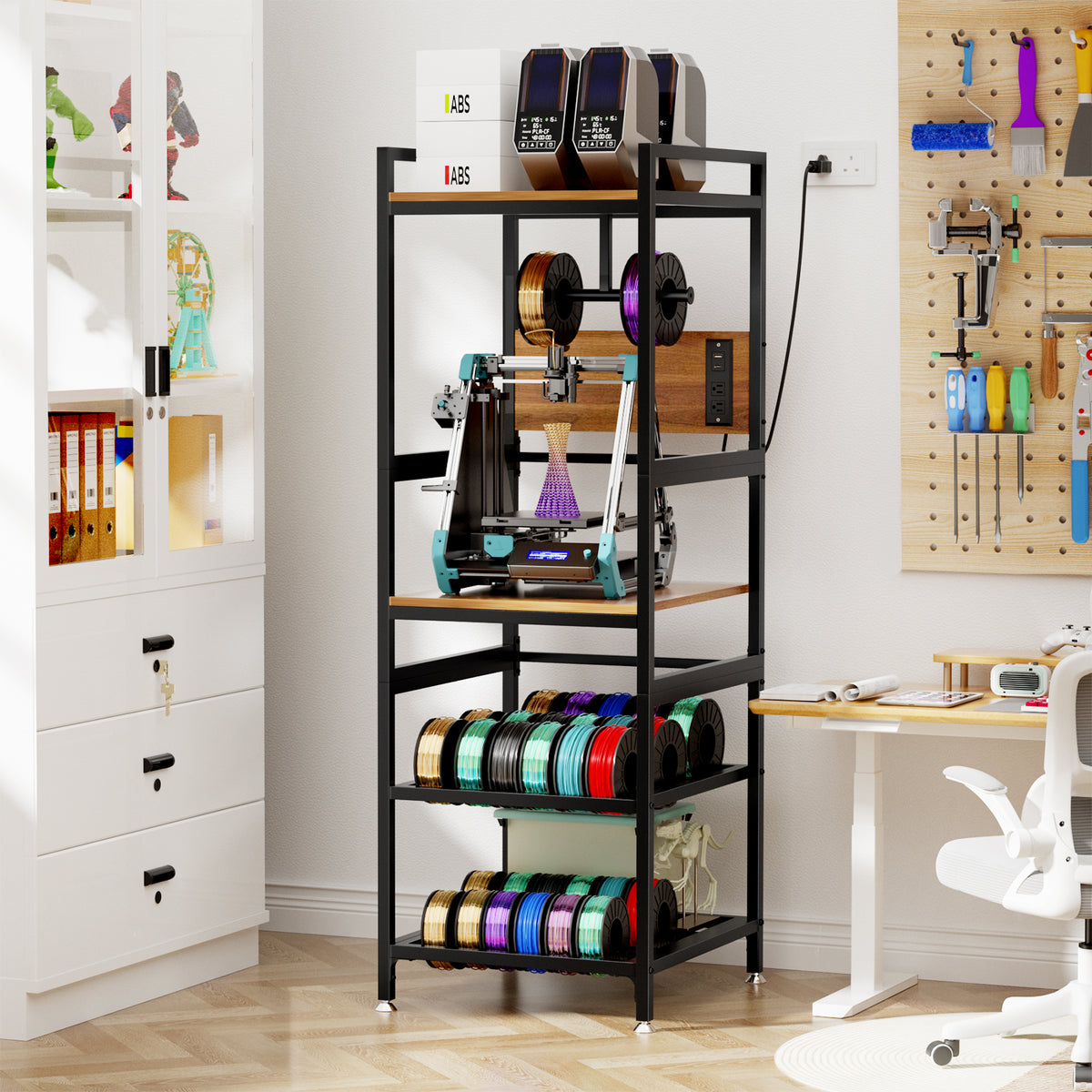 3D Printer Stand With Filament Storage Heavy Duty Metal Frame T Type Filament - Image 4