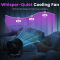 Multi Speed Personal Desk Fan 100 Adjustable Airflow Levels LCD Control Panel