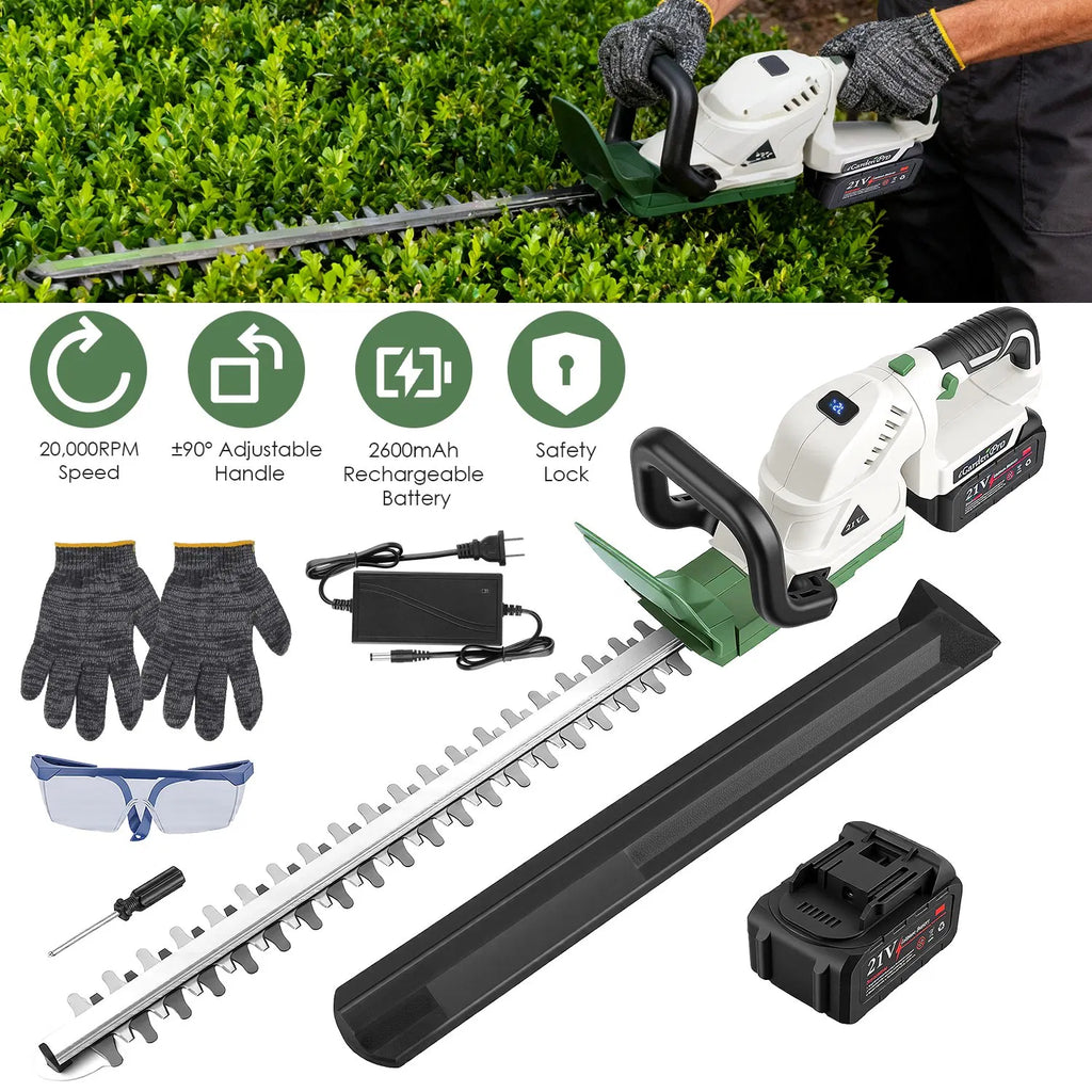 Professional Cordless Hedge Trimmer ±90° Adjustable Handle & 0.6 Inch Cutting - Image 5