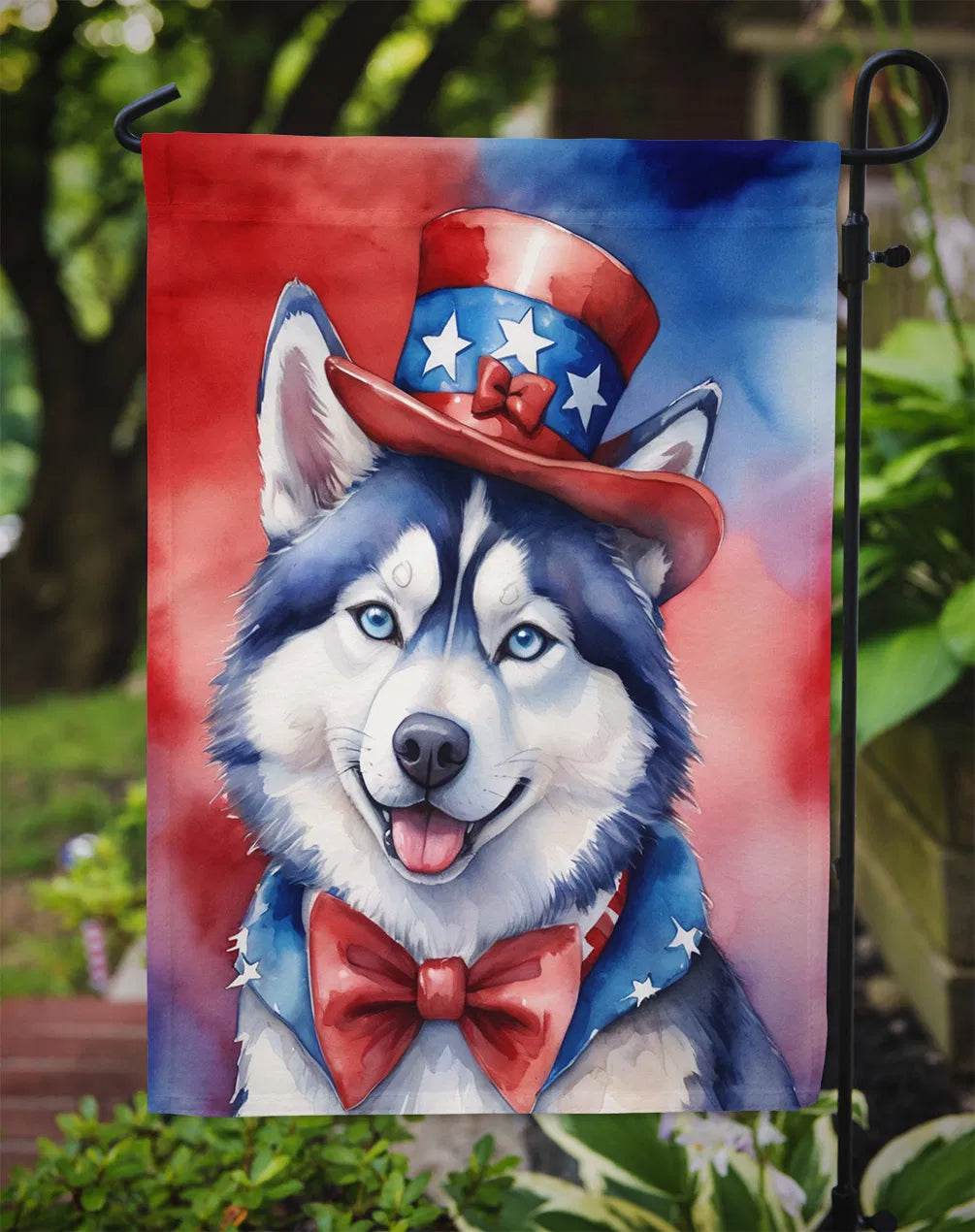 Siberian Husky Patriotic American Garden Flag Mailbox Flag Decorative Yard Flag - Image 4
