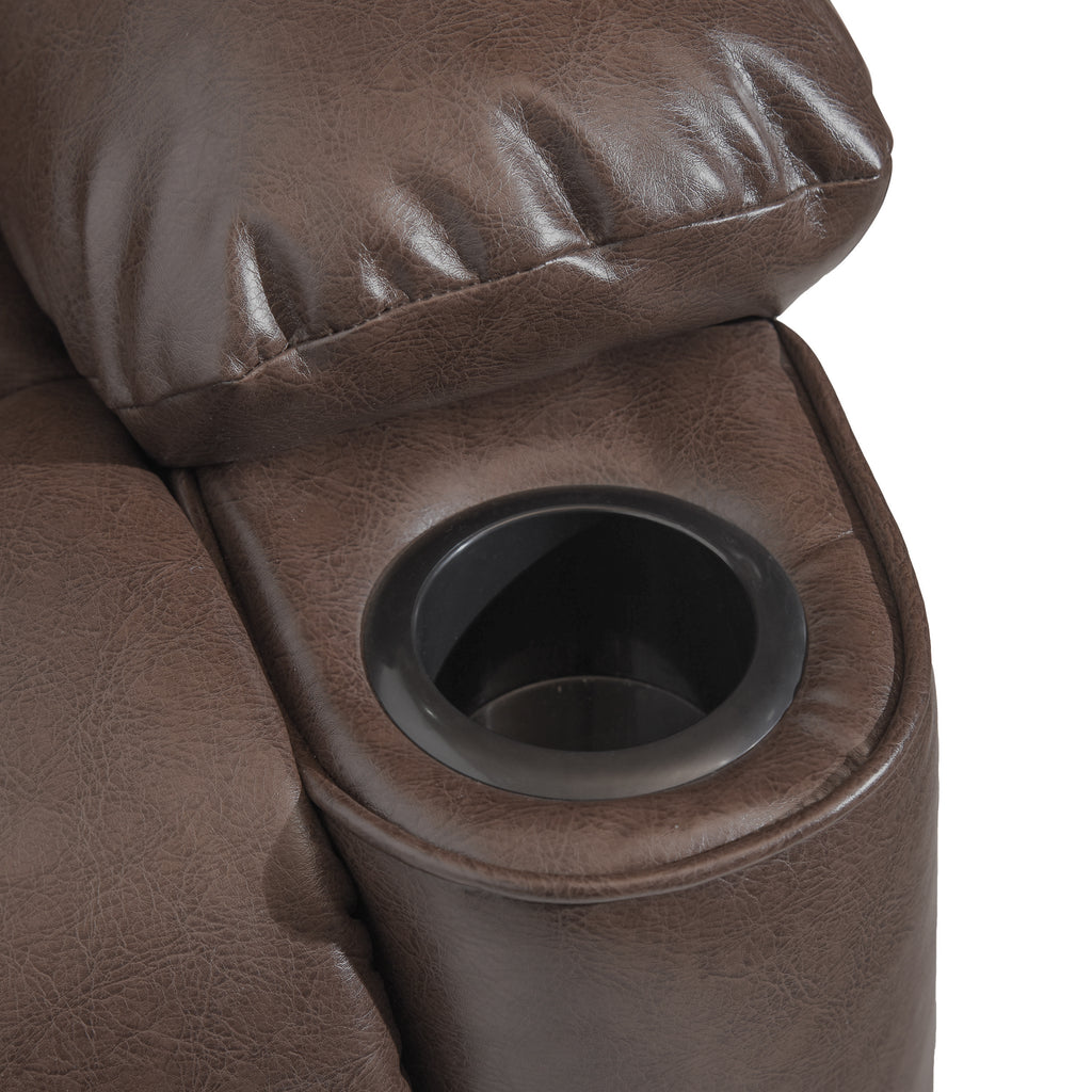 50'' Wide Faux Leather Manual Recliner Chair Tufted Design Accent Chair - Image 4