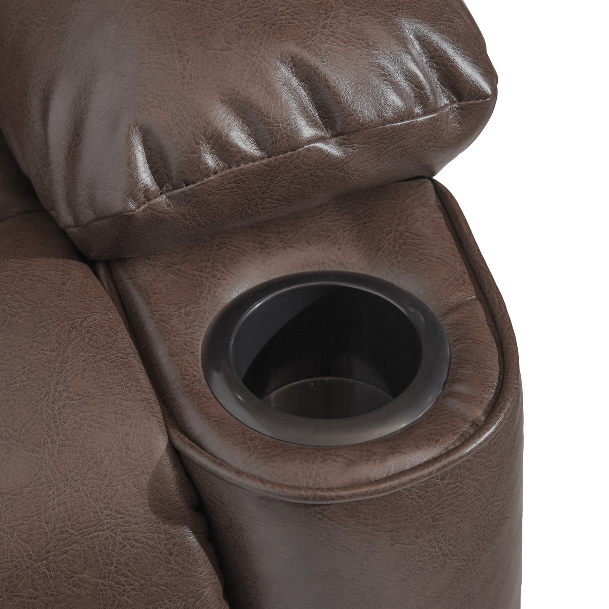 50'' Wide Faux Leather Manual Recliner Chair Tufted Design Accent Chair - Image 4