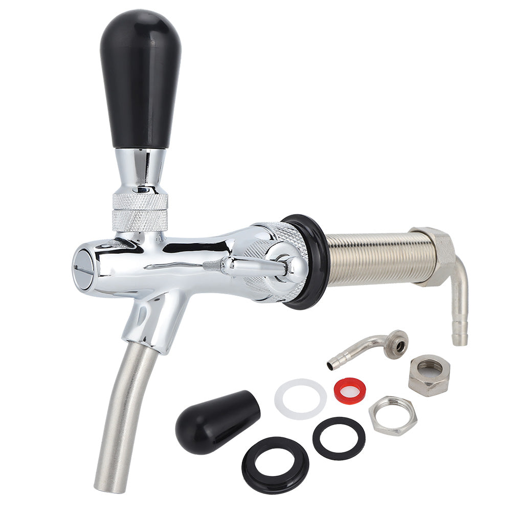 G5/8in Thread Long Shank Adjustable Draft Beer Faucet Tap Dispenser Wine Tools