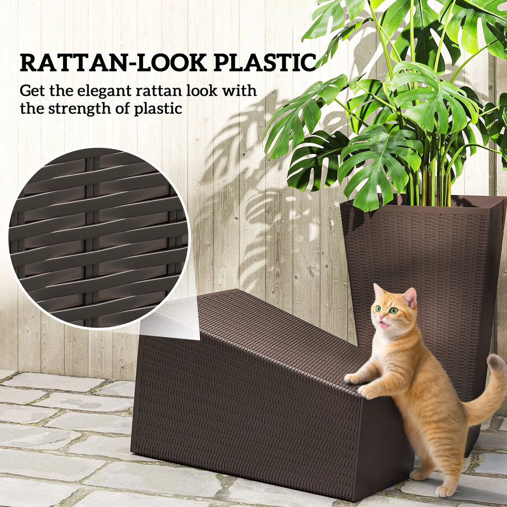Set of 3 Tall Plant Stand Outdoor & Indoor Flower Pot Set for Front Door - Image 5