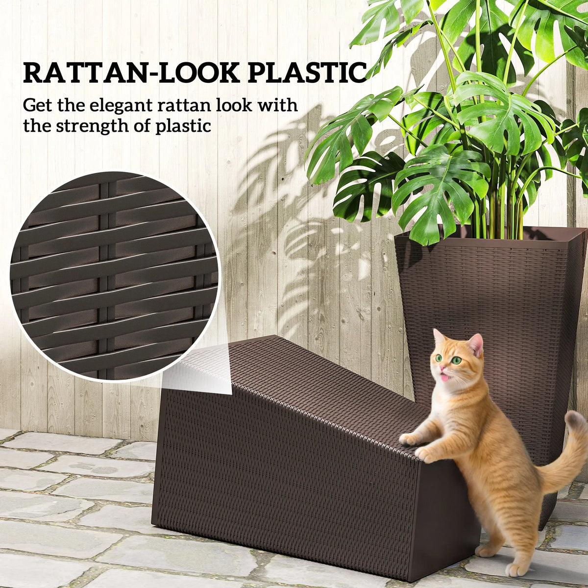 Set of 3 Tall Plant Stand Outdoor & Indoor Flower Pot Set for Front Door - Image 5