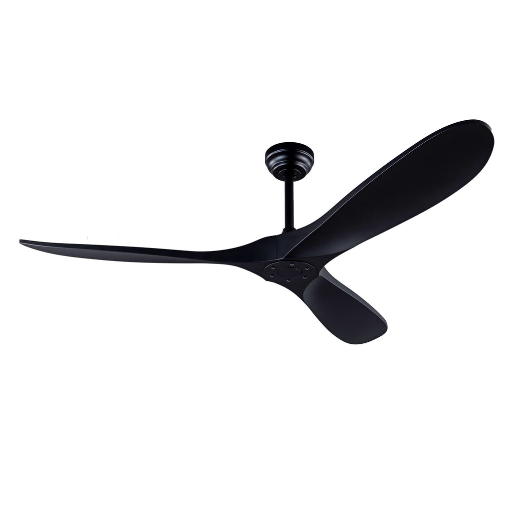 52 inch Black ABS Ceiling Fan with Remote Standard Mount No Lights for - Image 3