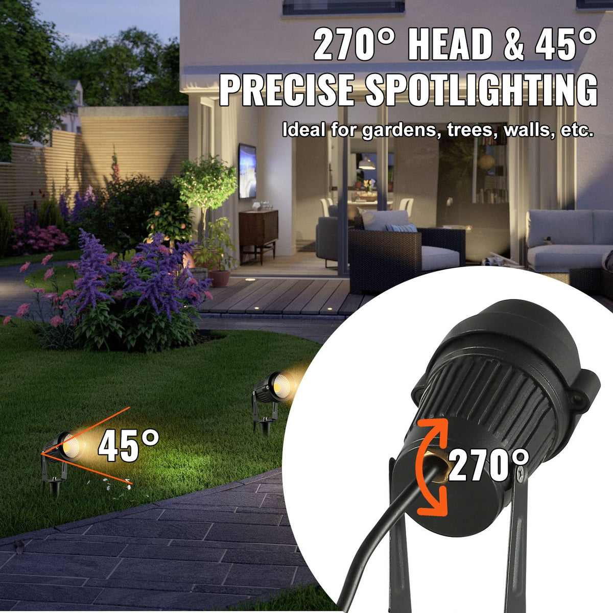 landscape lighting 6w low voltage detail and structure
