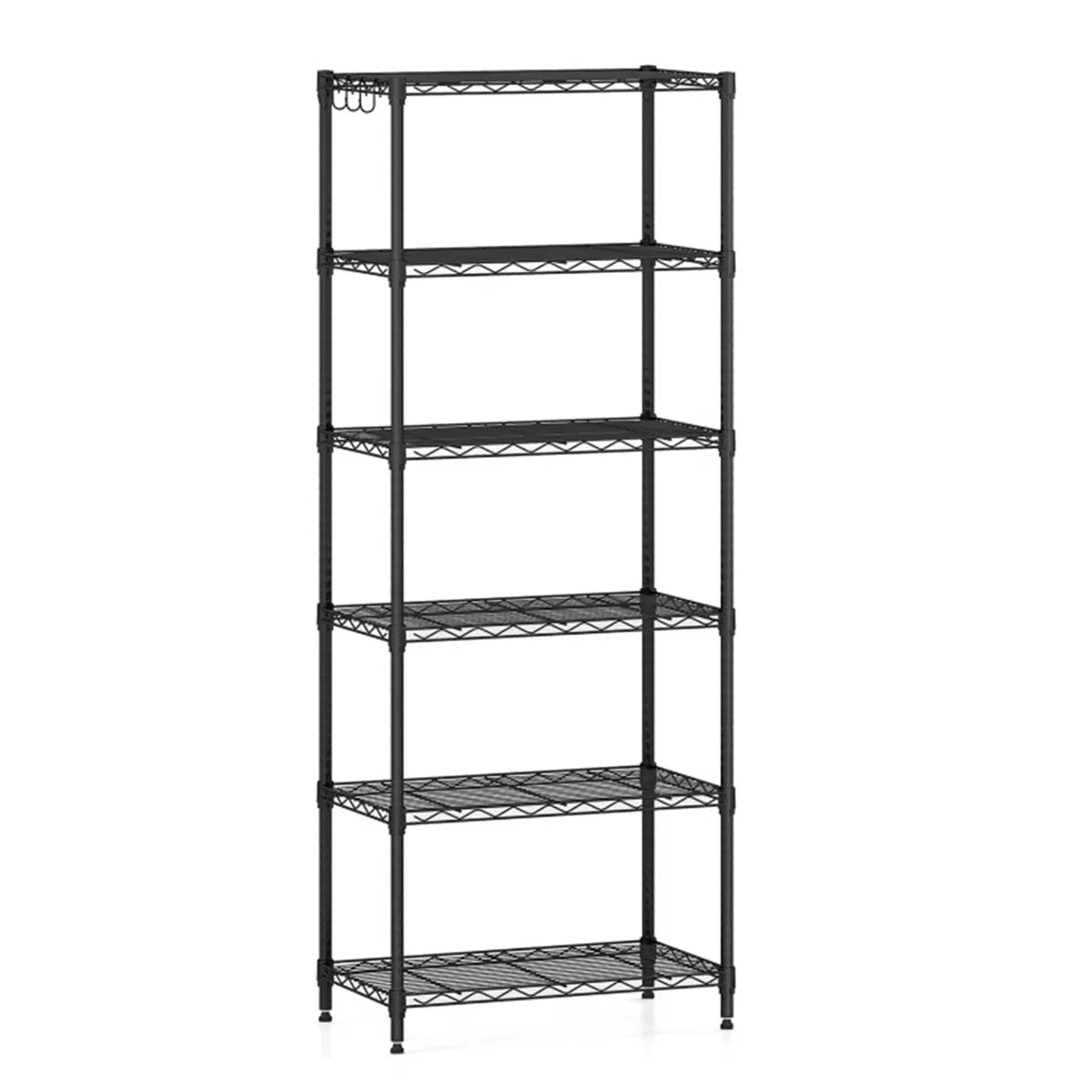 6 Tier Heavy Duty Metal Wire Shelving Unit 900 lbs Capacity Tall Storage Rack - Image 5