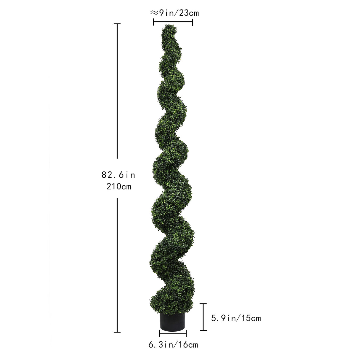 7FT Spiral Topiary Trees Artificial Outdoor Faux Boxwood Plants Large Twisted - Image 4