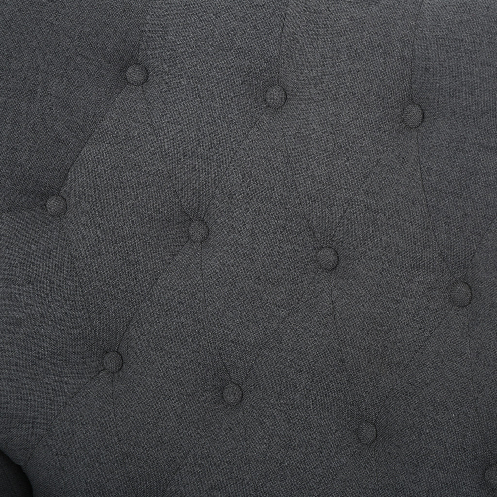 Modern Manual Push Back Recliner Chair Fabric 3 Position Recliner with Rolled - Image 5