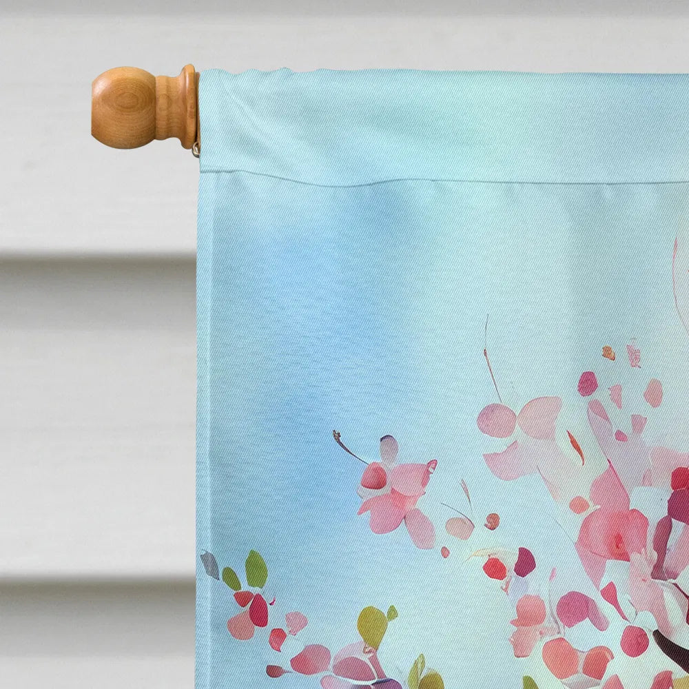 Michigan Apple Blossoms in Watercolor House Flag Large Porch Sleeve Pole - Image 5