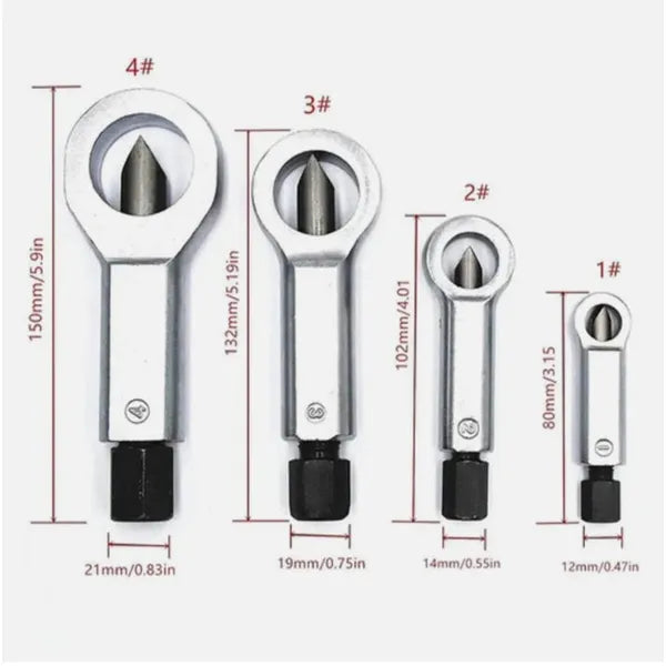 Tools 4pcs Heavy Duty Nut Splitter Set Multifunctional Metal Tool For - Image 5
