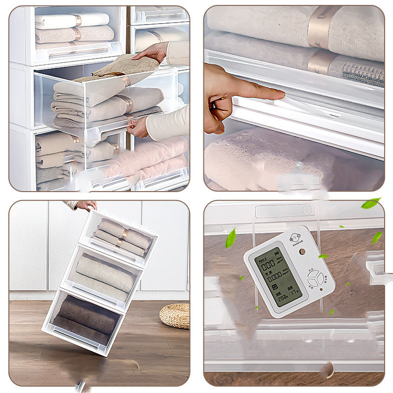 stackable plastic storage drawers
