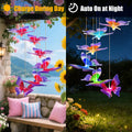 1Pc 2Pcs Quantity Options Solar Butterfly Wind Chime 7 Color Changing Wind