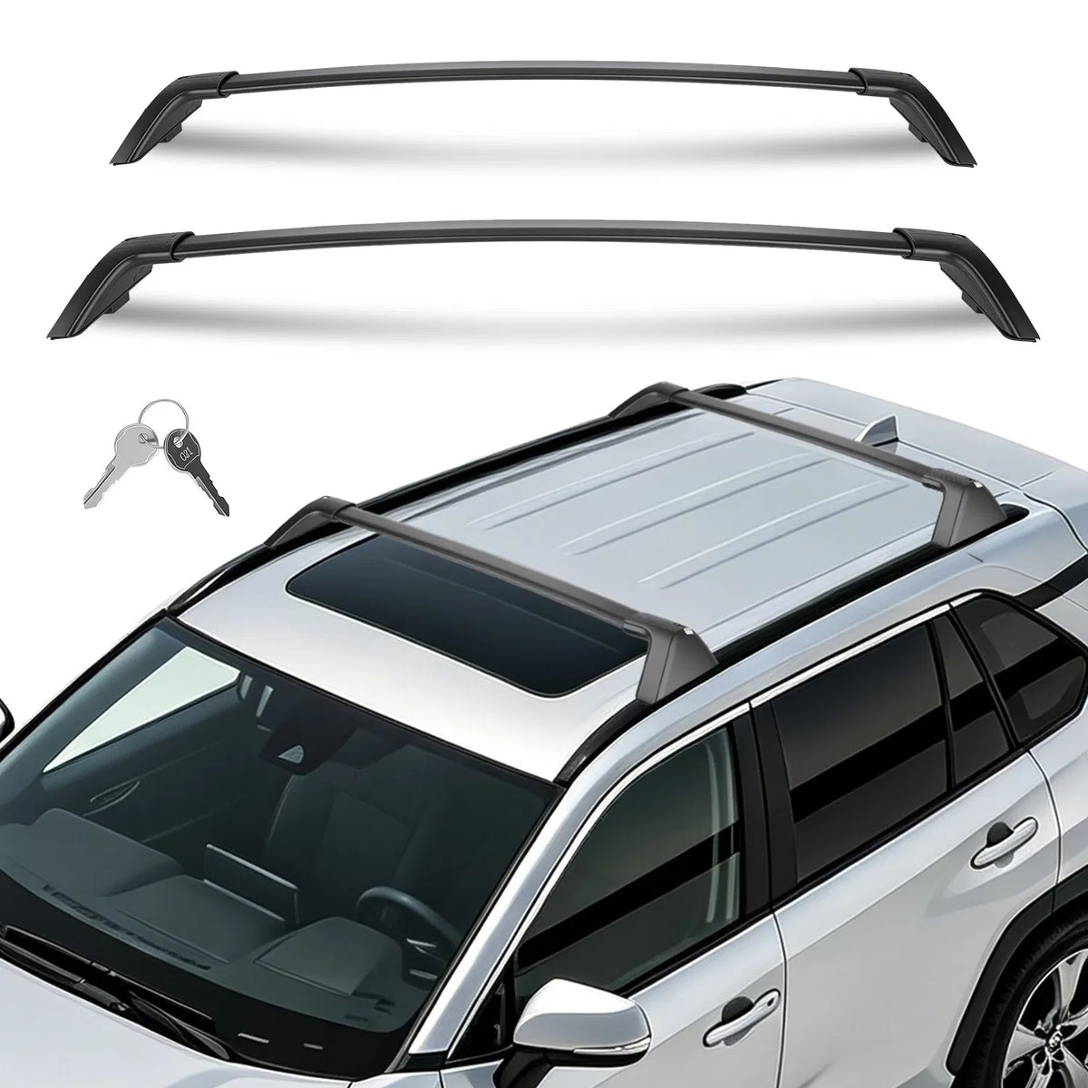 Roof Rack Cross Bars Fit for Toyota RAV4 2019 2025 Aluminum Roof Rails Cargo