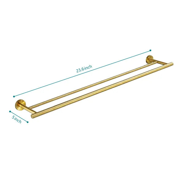 23 inch double towel bar detail and structure