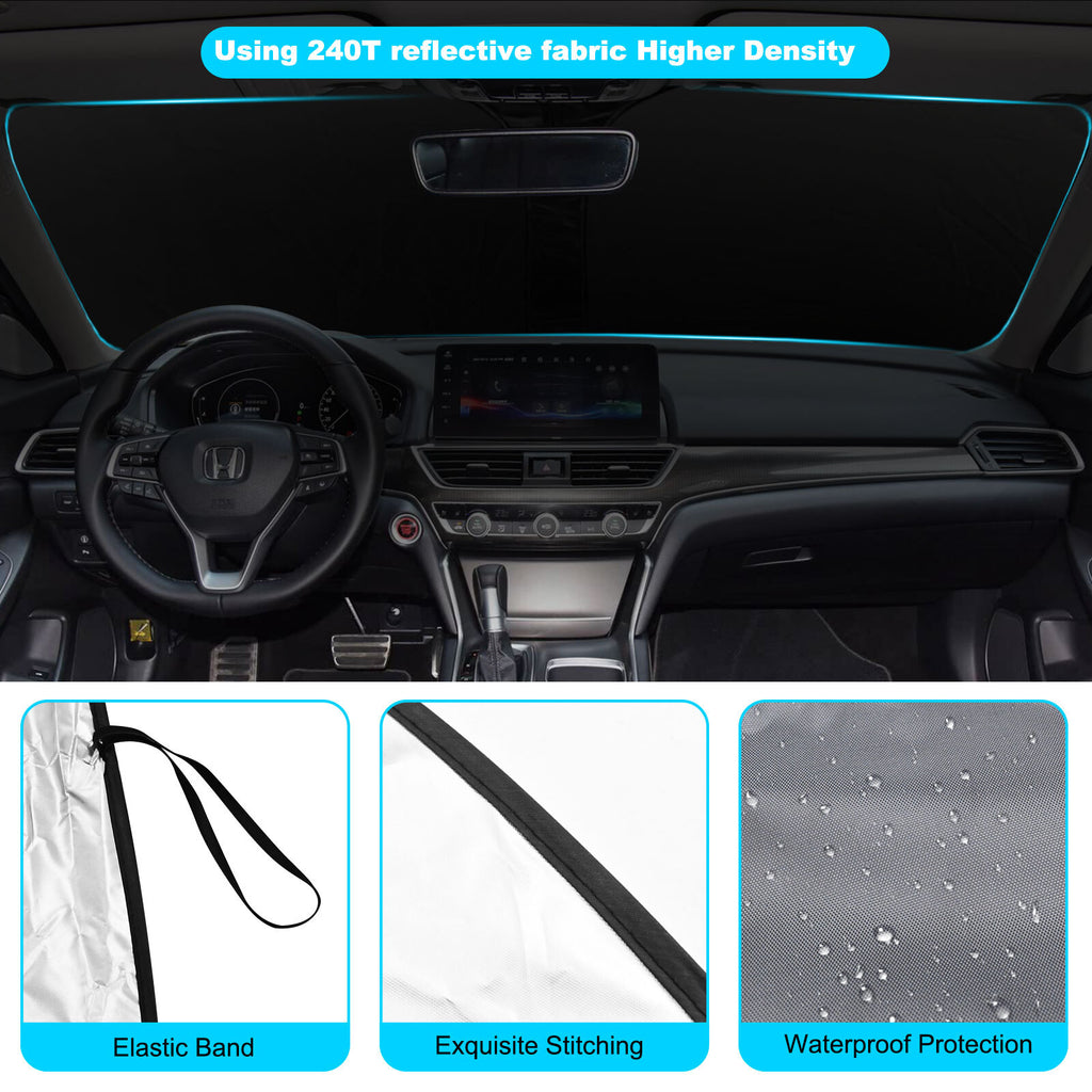 For 2018 2019 2022 Onda Accord Car Windshield Sun Shade Visor Foldable Cover - Image 7