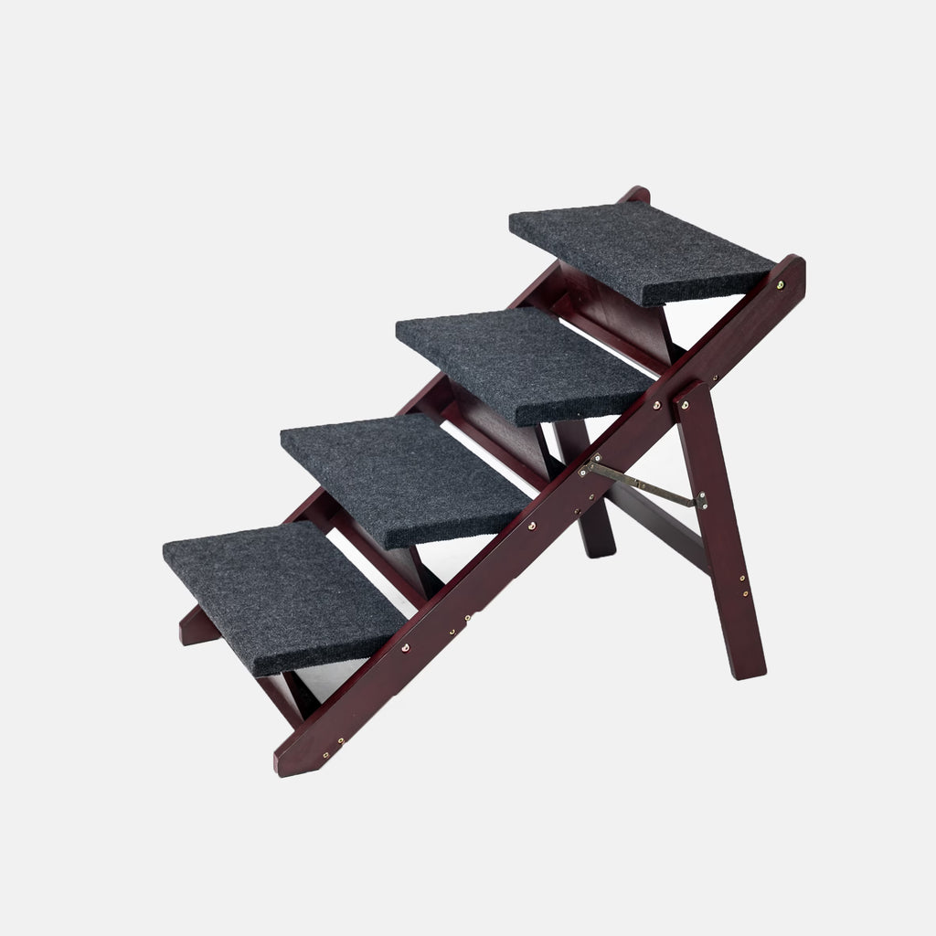 wooden dog stairs steps foldable product angle 6