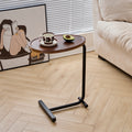 Brown C-Shaped Sofa Side Table
