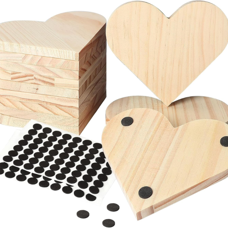 12 Piece Unfinished Wood Coaster Blanks Solid Wooden Drink Coasters For Laser - Image 3