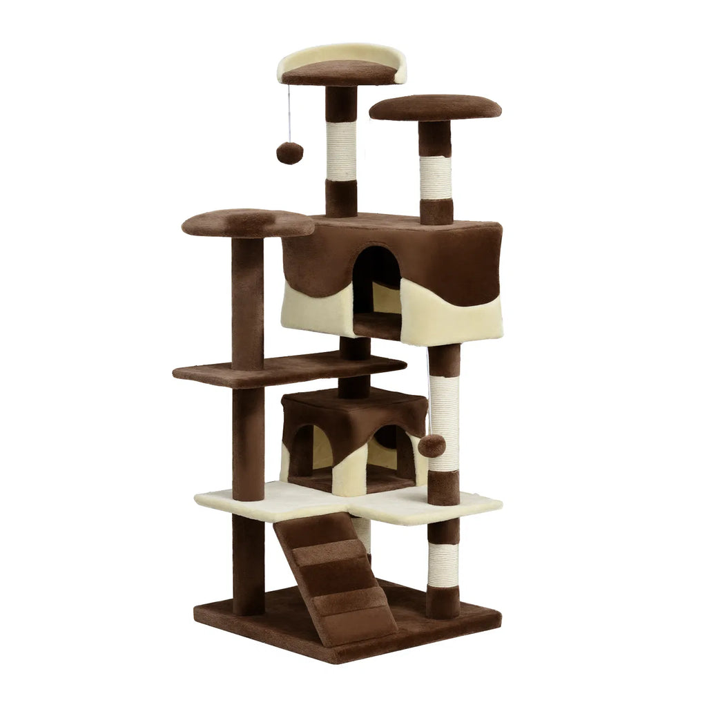 53" Cat Tree Scratching Large Kitten Play House Multi Level Activity Center Pet - Image 3