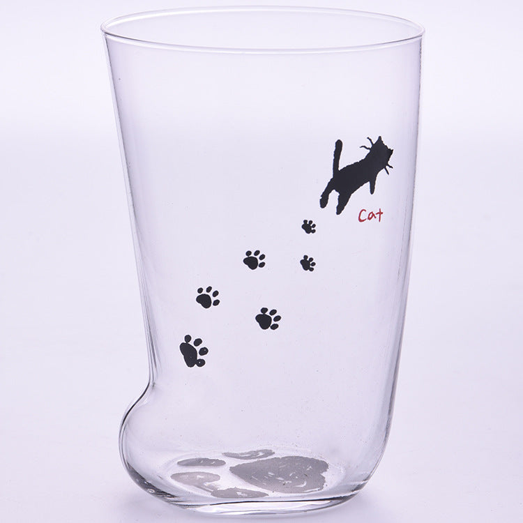 Creative Cute Cat Paws Glass Tiger Paws Mug Office Coffee Mug Tumbler
