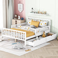 Full-Size Wood Platform Bed with Two Storage Drawers