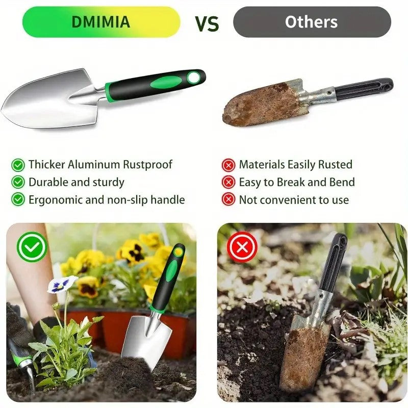Garden Tools Set 8 Piece Gardening Tools Set With Non Slip Ergonomic Handle - Image 4