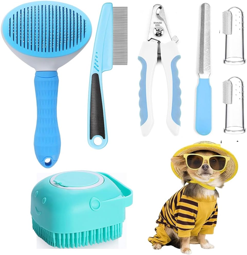 7pcs pet grooming kit self main view