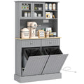 Kitchen Cabinet With Charging Station Tilt Out Cabinets Microwave Stand - Image 9