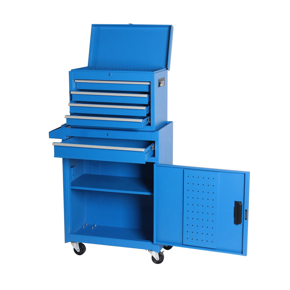 5 Drawer Rolling Tool Storage Cabinet with Detachable Tool Box and Lockable Wheels - Additional Product View 5