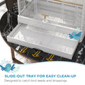 22" Bird Cage for Budgie Finches Canaries Love Birds with Wooden Stands