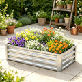 4inch X 2inch X 1inch Galvanized Raised Garden Bed For Patio Herb Gardening