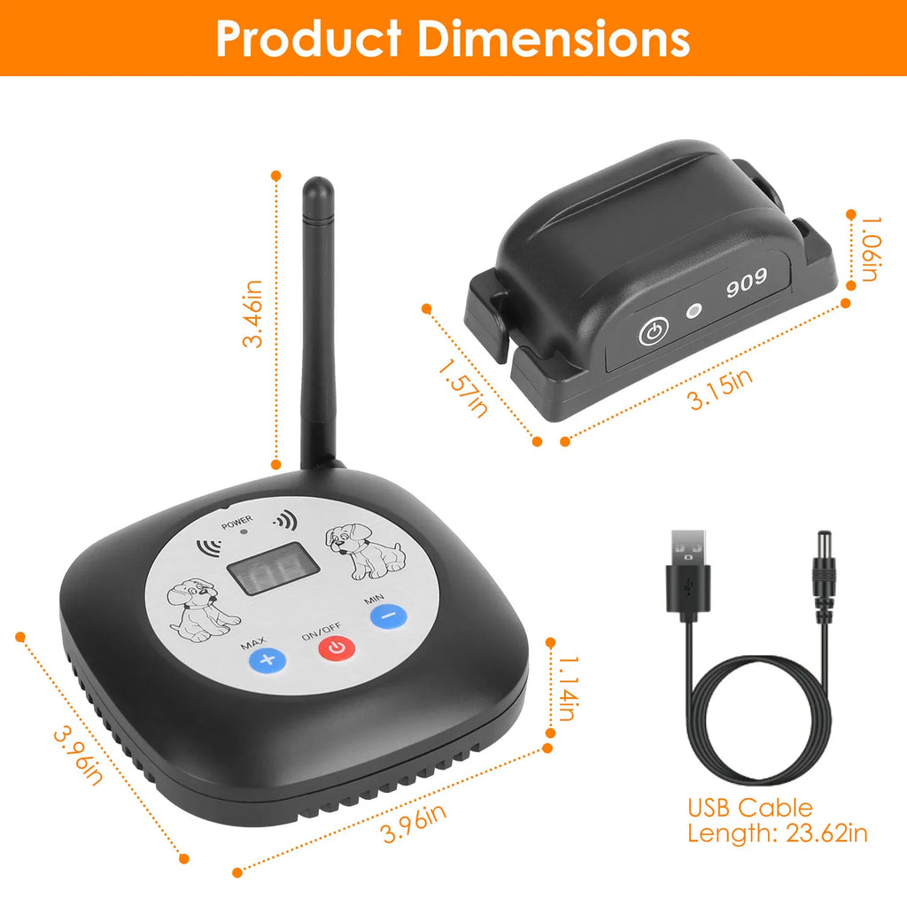 328FT Electric Wireless Dog Fence System With GPS Location Monitor Collar Receiver - Image 3