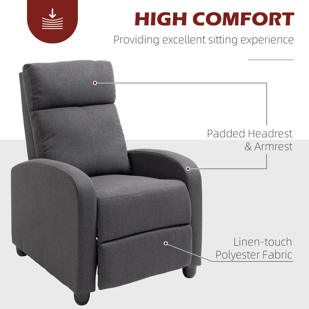 Fabric Recliner Chair Manual Home Theater Seating Single Reclining Sofa Chair - Image 3