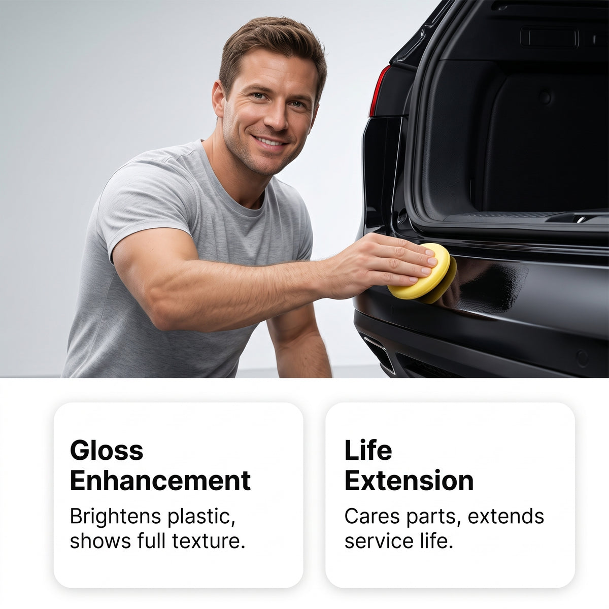 Plastic Restorer Cream Car Trim Polish & Gloss Coating For Interior Exterior - Image 3
