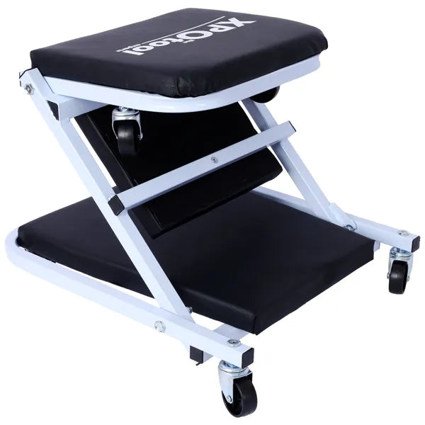36 Inch 2 in 1 Foldable Mechanic Creeper and Rolling Stool Seat - Image 7
