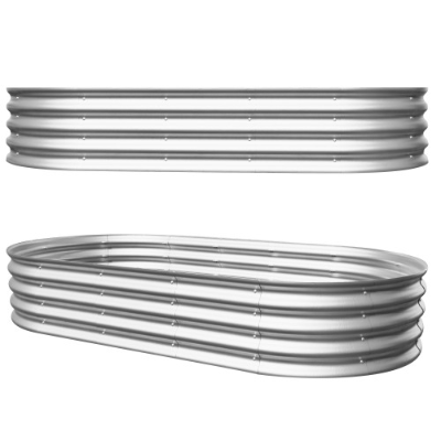 2-Pack 6x3x1 Galvanized Raised Garden Beds