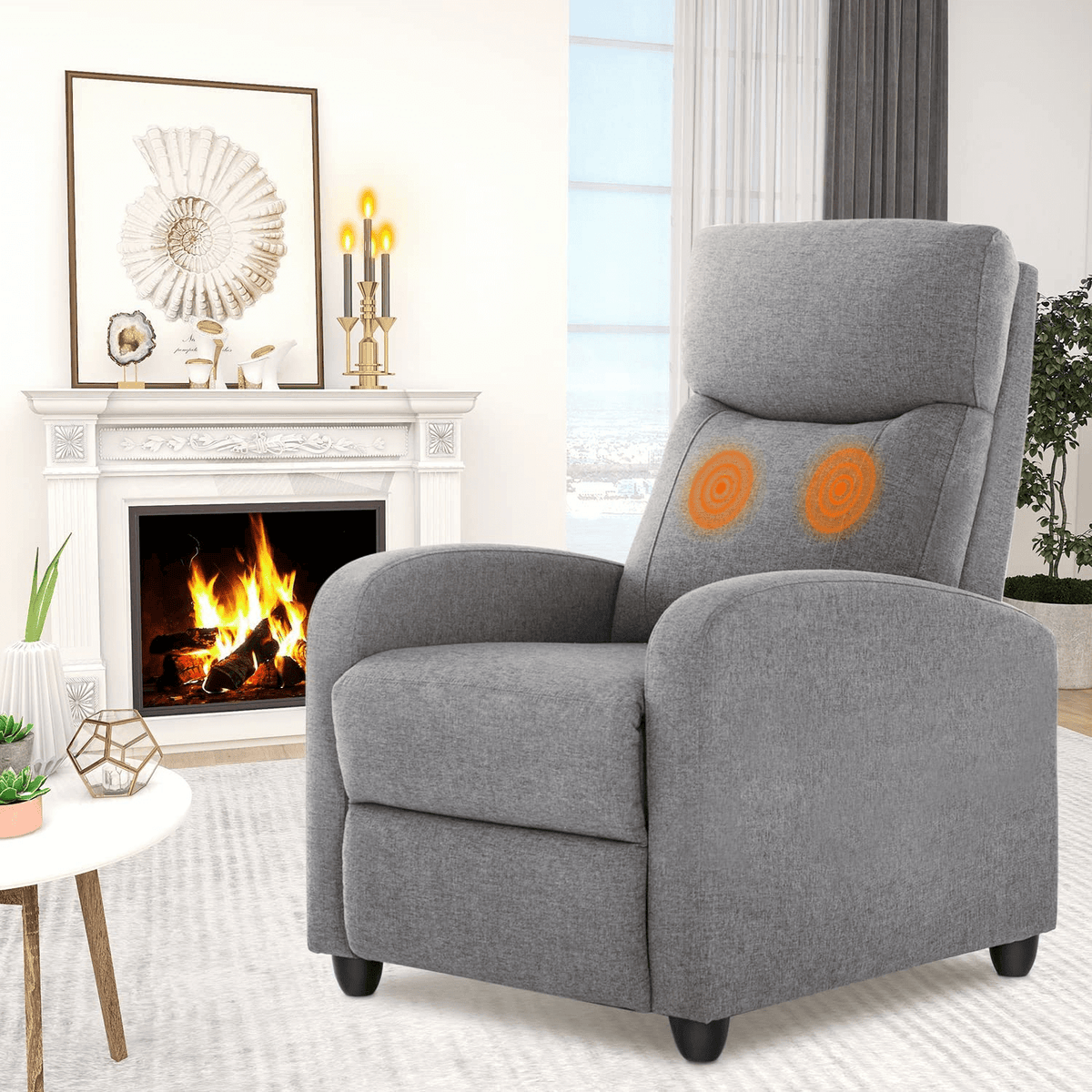 Manual Upholstered Lounge Recliner Chair