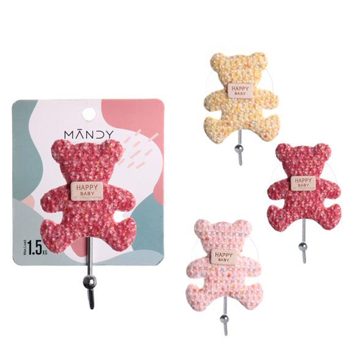 Bear Suction Cup Hook Single Random Color - Image 2