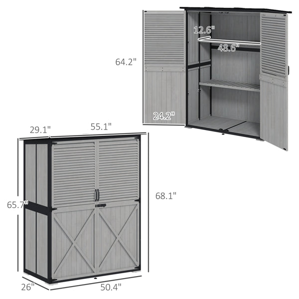 Outdoor Garden Storage Shed Tool House - Image 3